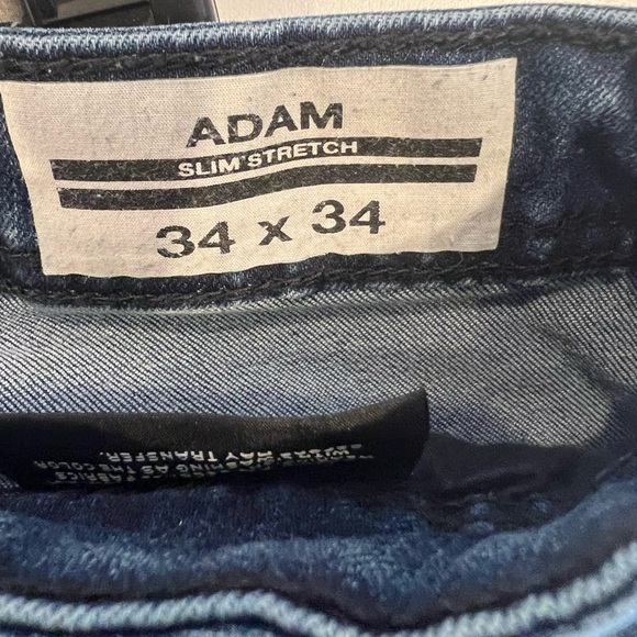 Buffalo David Bitton Adam Slim Stretch 34/34 Men's Blue Jeans - Picture 3 of 6